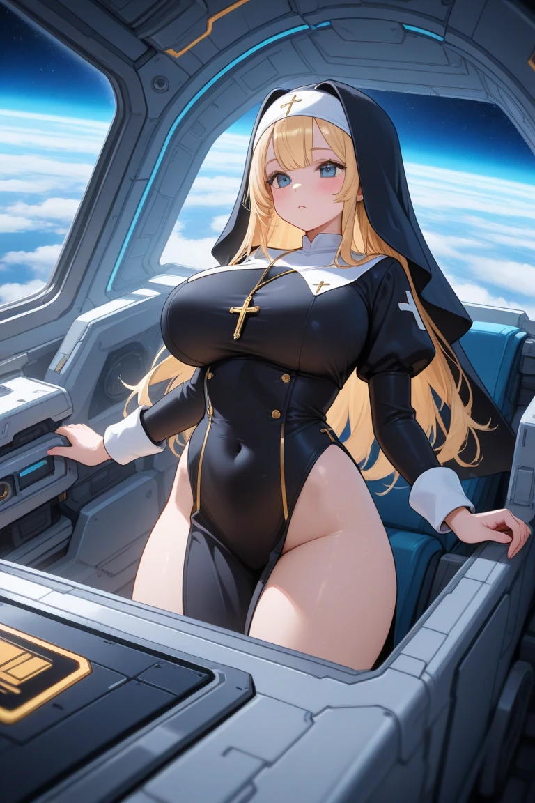 bimbo 18 years old,spaceship, star wars universe, standing on the bridge, hard orgy,men fuck, rides two dicks, one member fucks her ass hard, dick roughly enters pussy, moset member, swallows, BDSM, hourglass body, Slim waist, flat waist, big breasts, big Blue eyes, the girl experienced a strong orgasm, lustful facial expression, Passionate Face, detailed narrow face, narrow cheekbones, huge plump lips, Dimples, small nose, neat noseblonde hair, Very long curly hair, wide hips, long legs, short slim shape, sexy officer uniform, lustfully arched her back showing everyone her charms