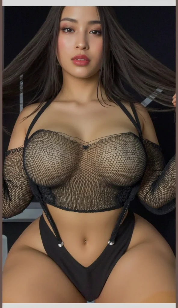 there are three people standing next to each other on a sidewalk, full body picture, zoomed out full body, top half of body, full body shot close up, close up half body shot, middle body shot, a black choker, neck zoomed in, with straight black hair, black top, upper body close up, Big tits, huge tits, no clothes, sexy, cute, wide hips, thick thighs, pear-shaped body, minimal clothes, thick, bbw, chubby stomach, thick nipples, nipple piercings, large areola, hard nipples, piercing through shirt, nipples hard through shirt, chubby stomach showing, tummy spilling over the side, muffin top, panties only, no pants, pants off, stomach too big for panties, small crop top shirt, major cleavage, nipples showing through shirt, very short crop top with fat stomach showing, extremely wide hips, thick hips, hips wide with fat stomach
