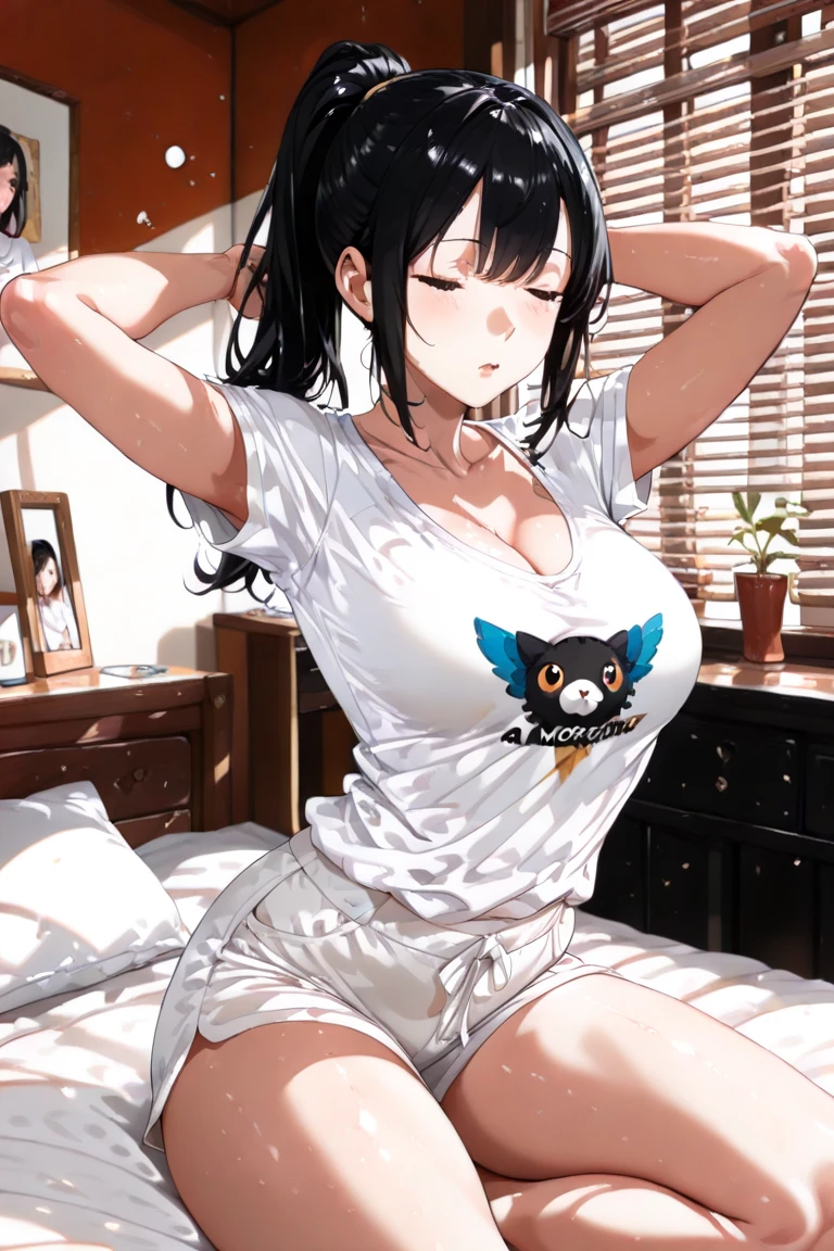 Spreading her private parts Big Breasts overtake Cute cute cute cute girl blondes Shortcut hair A close-up of a cute girl in a lewd pose, spreading her pussy so wide you can see the hole inside