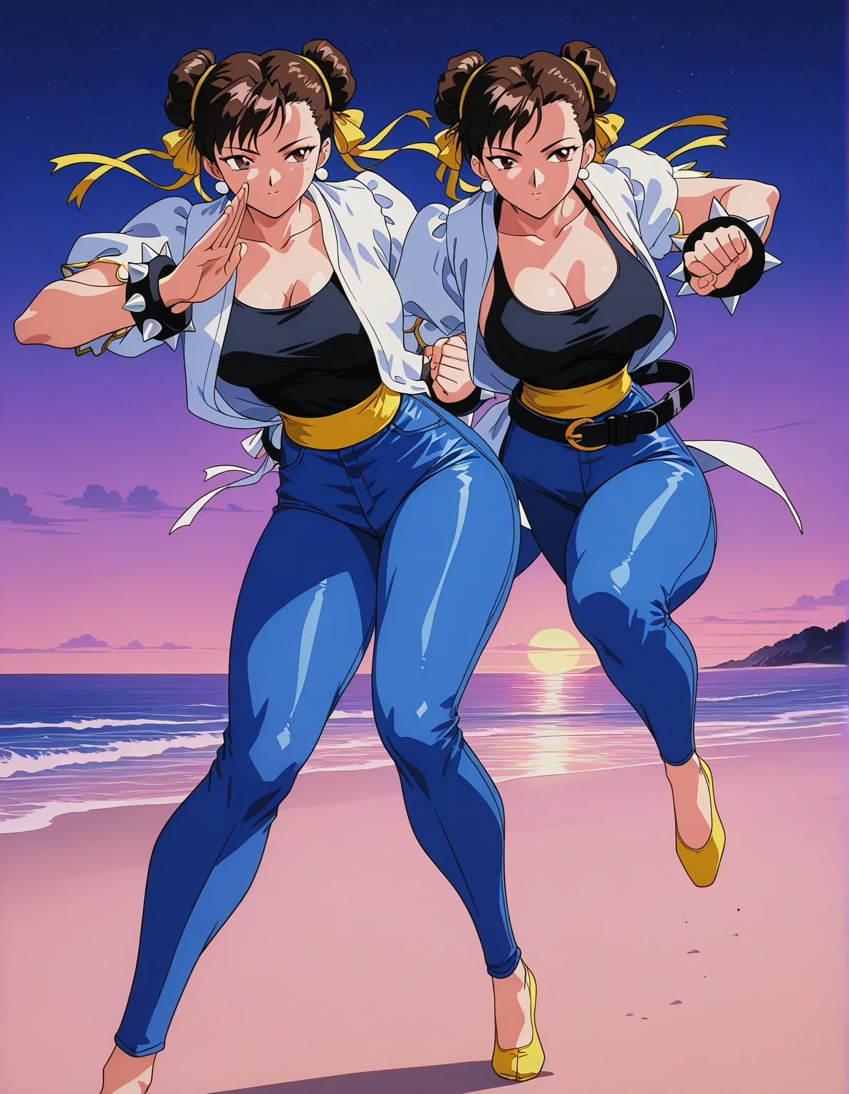 ((waifu goddess)), multiple Waifu, mothers gathered , smiling, milfs, masterpiece, curvy, breasts, moon, full moon, gloves, multiple girl, clenched teeth, cleavage, large breasts, teeth, maroon hair, brown hair, grey hair, ((white tank top:1.6)), blue eyes, rating:explicit,rule34, hardcore, tits,(( high ponytail:1.4)), clenched hands, night, sky, ((brown cargo pants:1.4)),(white skin:1.4), bare shoulders, blue hair, clenched hand, rating:questionable, (((multiple  characters:1.5))), belt, solo, angry, lip biting(gigantic and massive tits:1.1), breasts, official illustration, illustration, detailed face, beautiful intricate eyes, curvy milf, 1:2), closeup, titsnipples