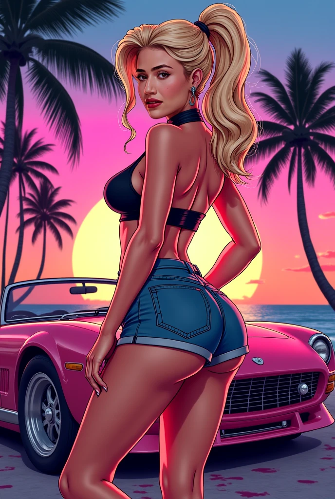 Jeanette McCurdy, beach, sea, very tall, elongated limbs, elongated torso, absurdly gigantic giga sized breast, overflowing breast, tiny bikini, cupping breast with her hands, Hypermuscular build, sexy, alluring, 8k, highres, masterpiece, highly detailed, dynamic, realistic,