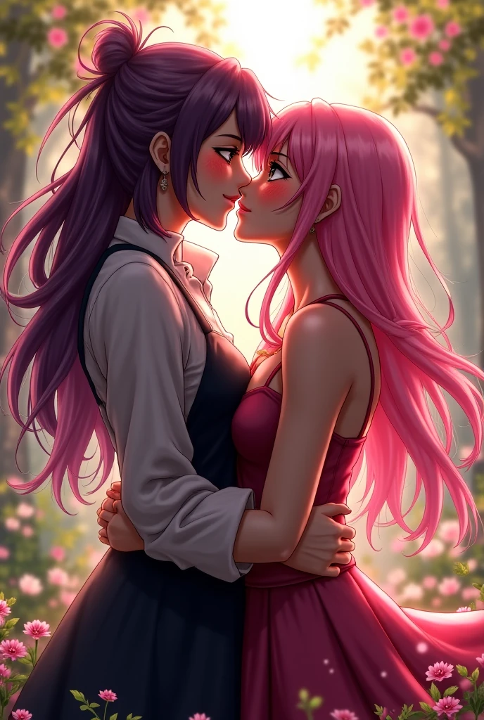 Lesbians kissing
