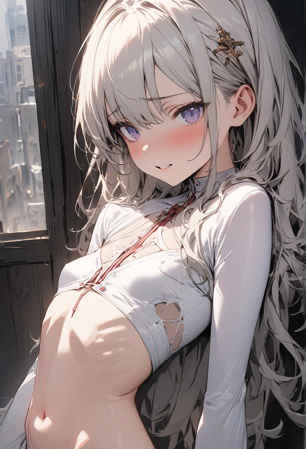 Amin gently caresses the girl on the dissection table,Scalpel cuts open the girl's belly