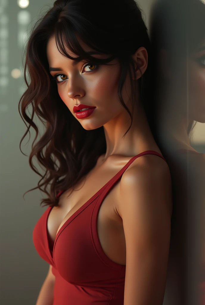 Sexy girl in red bra