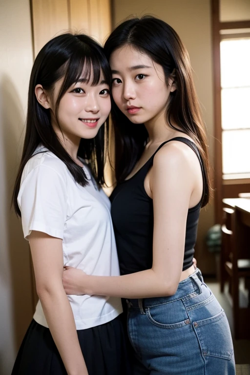 Asian girl with a girl's face with big breasts