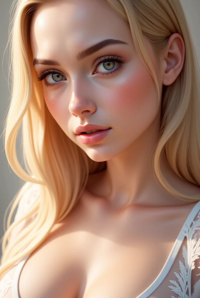 ((RAW, analog, Nikon Z 14mm ultra wide-angle, award-winning charming shot, ((Best Quality)), ((masterpiece)), ((realistic)), skin pores, subsurface scattering, radiant light rays, high resolution, detailed facial features, high detail, sharp focus, soft, aesthetic, very detailed, (very detailed eyes, very detailed iris)), ultra-detailed hair, detailed complexion Ultra-detailed, ultra-detailed breasts, octane display, realistic, realistic, post-processing, maximum detail, realistic shadows, roughness, natural leather texture, real life, ultra-realism, photorealism, photography, 8k UHD, photography, HDR, complex, elegant, very detailed, sharp focus, amazing, beautiful, exquisite), (masterpiece: 1.2, Best quality 1:1, Highly detailed: 1.2, Best shade, 8K: 1.1), (contrasting background, bright background), (Beautiful detailed face), High contrast, (Perfect lighting: 1.2, beautiful color, accurate color), ((cinematic light)), color, superior detail, dramatic light, complex details, translucent lace slip nightdress, (a goddess realistic blonde woman, solo, 20 years old, face detail, perfect face, make up, blonde hair, smiley face, long hair, wavy hair: 1.1)