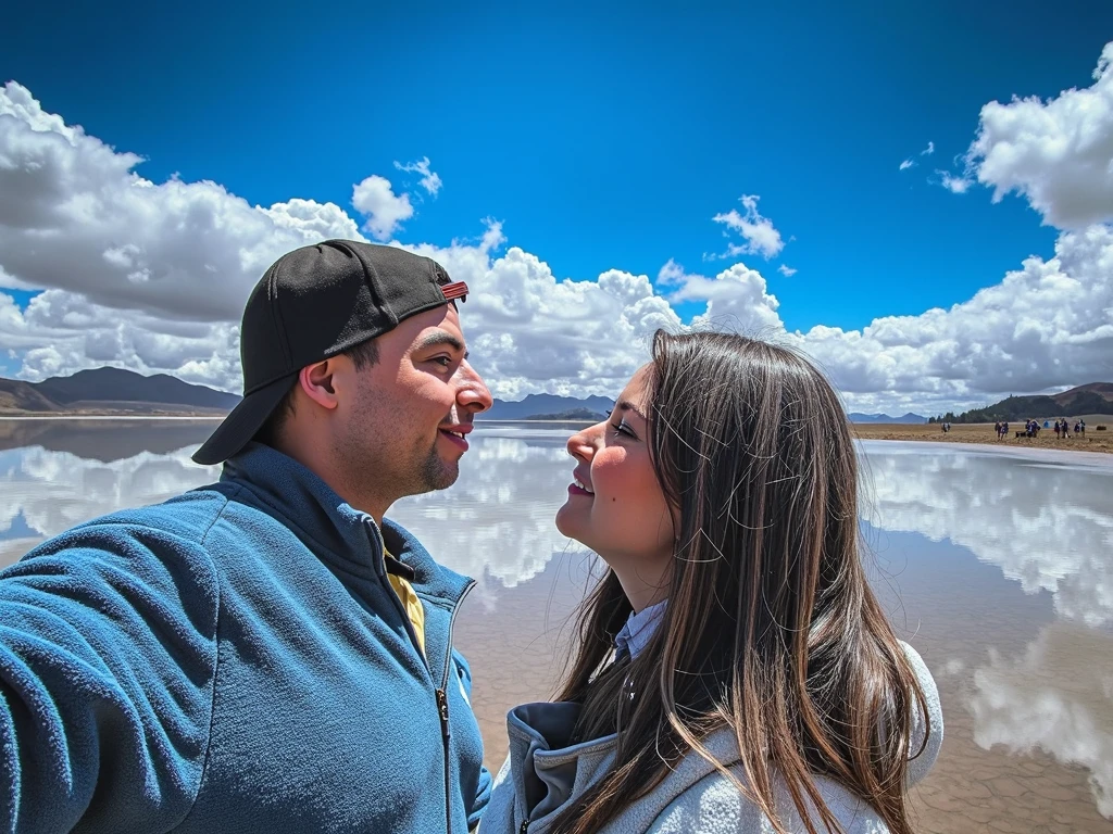 there are two people standing under colorful umbrellas in the sun, alex yanes and lisa frank, colorful picture, rainbows in the background, colorful photo, lovely couple, full of color, they are in love, full of colors, profile image, park in background, #oc, # oc, with a park in the background