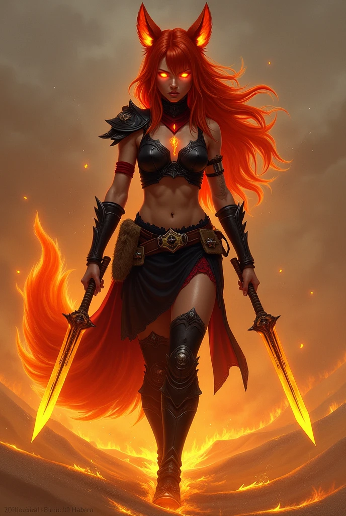 a woman in armor with a sword and fire in her hand, Concept art by Yang J., Artstation contest winner, Fantasy Art, she has fire powers, a very beautiful berserker woman, appears as the goddess of fire., fire wizard, fantasy woman, The flames surround her, diablo 4 queen, evil fire sorceress in the forest, epic Fantasy Art style