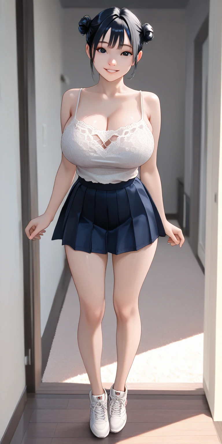 Big Breasts, Big Hips, Full Body Shot, Mature mother, Voluptuous thighs, Whole calf, Seductive mature woman, Perfect body, Plus Size Model, Sailor suit, Wearing high heels,Miniskirt Uniform,