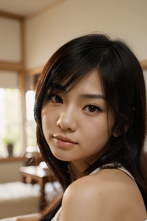 masterpiece,highest quality,1 girl,black eyes,(sex),((nude)),(medium breasts),vagina,black hair,(Japanese style room),throw,(beautiful japanese ),((beautiful girl)),Facial expressions that imagine what feels good:1.2,(perfect body beauty:1.2),((perfect body)),(shy smile),beautiful teeth,
