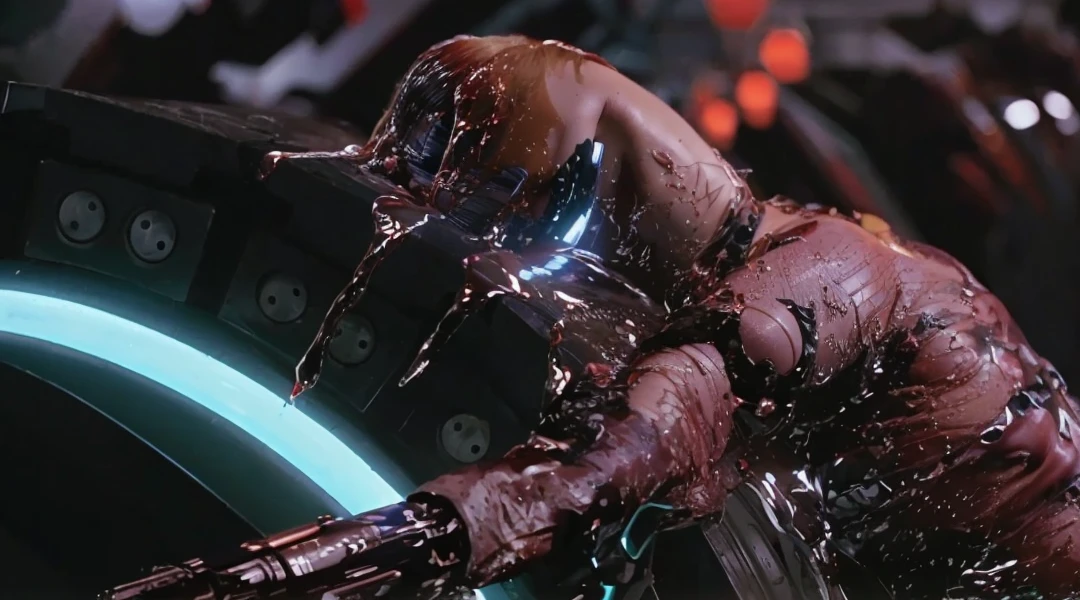 A photorealistic, hyper-detailed 3D render of a cute raccoon wearing a spacesuit, hyperrealistic, extremely detailed facial features, highly detailed fur textures, rocket pack on back, cum leaking from anus and penis, glistening, wet, messy, erotic, adult content, 8K, cinematic lighting, dramatic colors, moody atmosphere.