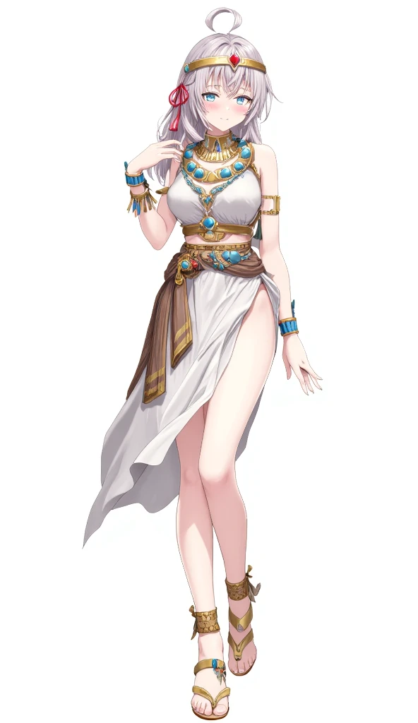 Simple white background,glitter,
barefoot,white dress,cleavage,collarbone, Navel,bare shoulders, Gold leaf on head,
bracelet, earrings, jewelry, gem,Pearl, Green eyes gold necklace, Black hair,explosions,short hair hair,
1girll, 20yo,young woman,Beautiful Finger,Beautiful long legs,Beautiful body,
Beautiful Nose,Beautiful character design, perfect eyes, perfect face,expressive eyes,perfect balance,
looking at the scenes,(Focus on her face.),closed mouth, (innocent_Large_eyes:1.0),(light_smile:0.3),
formal art,Highly detailed CG module 8K rear, perfect illumination,Colored, bright_front_face_lighting,white-skinned,
(Masterpiece:1.0),(Best_quality:1.0), very high resolution,4K,A highly detailed,
photography, 8K, hdr, highres, absurdres:1.2, Kodak portra 400, grain du film, blurry background, bokeh:1.2, lens flare, (vibrant_Farbe:1.2),professional photo,
(A beautiful,Large_breasts:1.4), (A beautiful_face:1.5),(narrow_waist), huge breasts smile closed mouth lipstick green lips earrings high heels full body viewer standing
