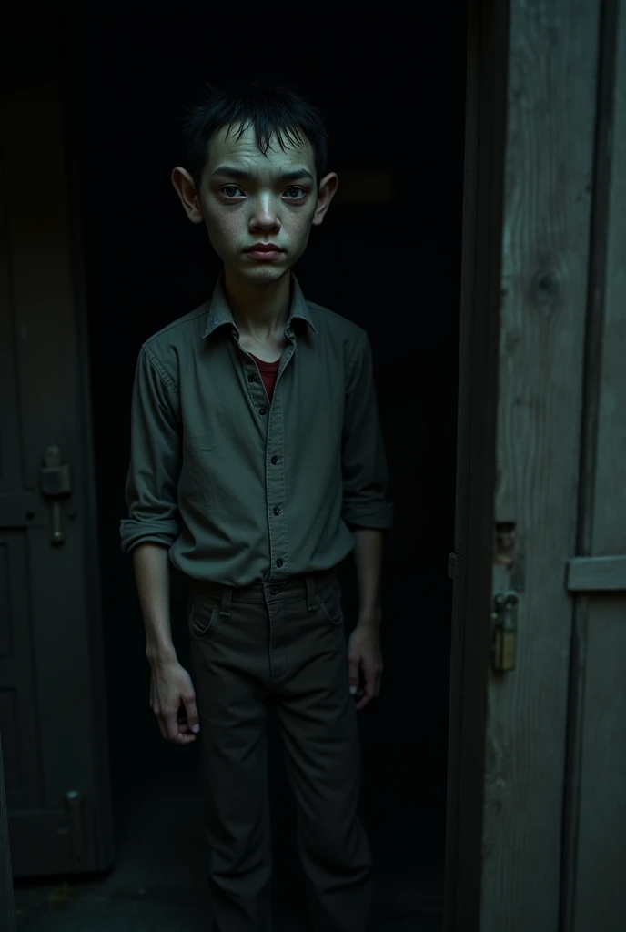 Pale Expression /imagine prompt: A mysterious, pale-skinned man with sunken eyes and ...