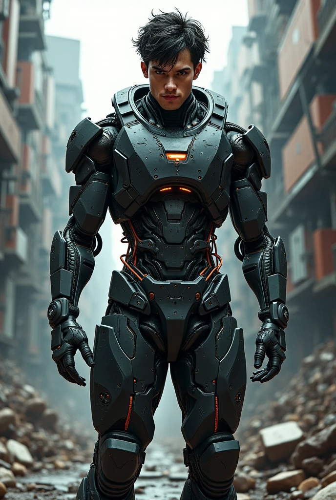score_9, score_8_up, score_7_up, score_6_up, score_5_up, score_4_up, realistic style, photo, photorealistic, high detail, (sharp), BRAKE, man, (cyborg), mechanical head, mechanical body, mechanical arms, mechanical legs, BRAKE, stands on the rubble of a destroyed city, looks at the viewer, (post-apocalyptic landscape), dark atmosphere, dark lighting, low light, cinematic, photo from a movie, g