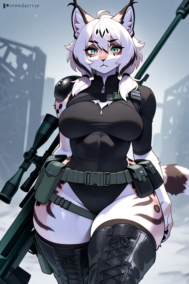 Star Wars, a chipmunk themed alien woman (sexy furry bikini, huge eyes, huge breasts, athletic, body fur, blaster pistol, cute) is sneaking up on an Imperial base. Forest
