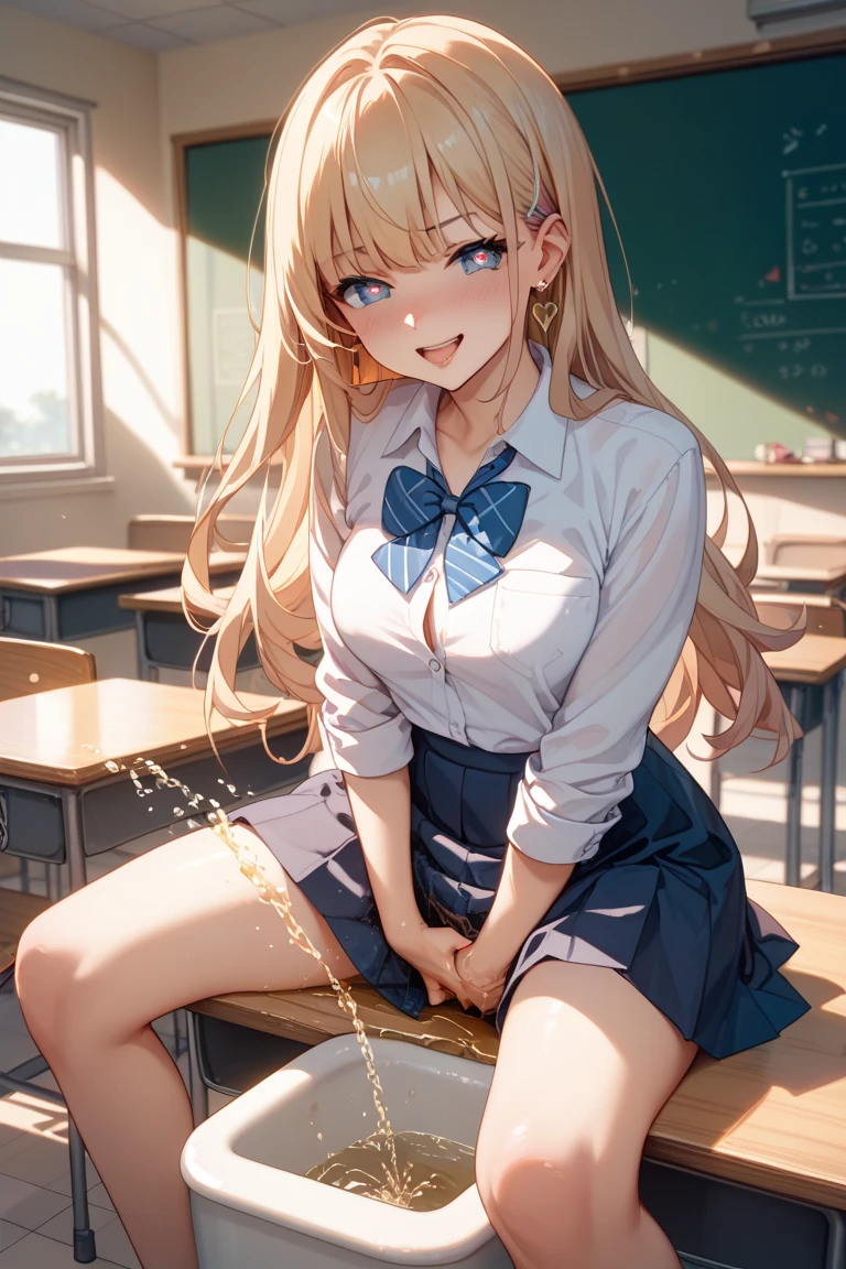16k, (upper body depiction: 1.5)
, one elf girl, dark skin, golden color contacts, beautiful silver hair, nurse, white nurse uniform, hospital ,smile, lips open