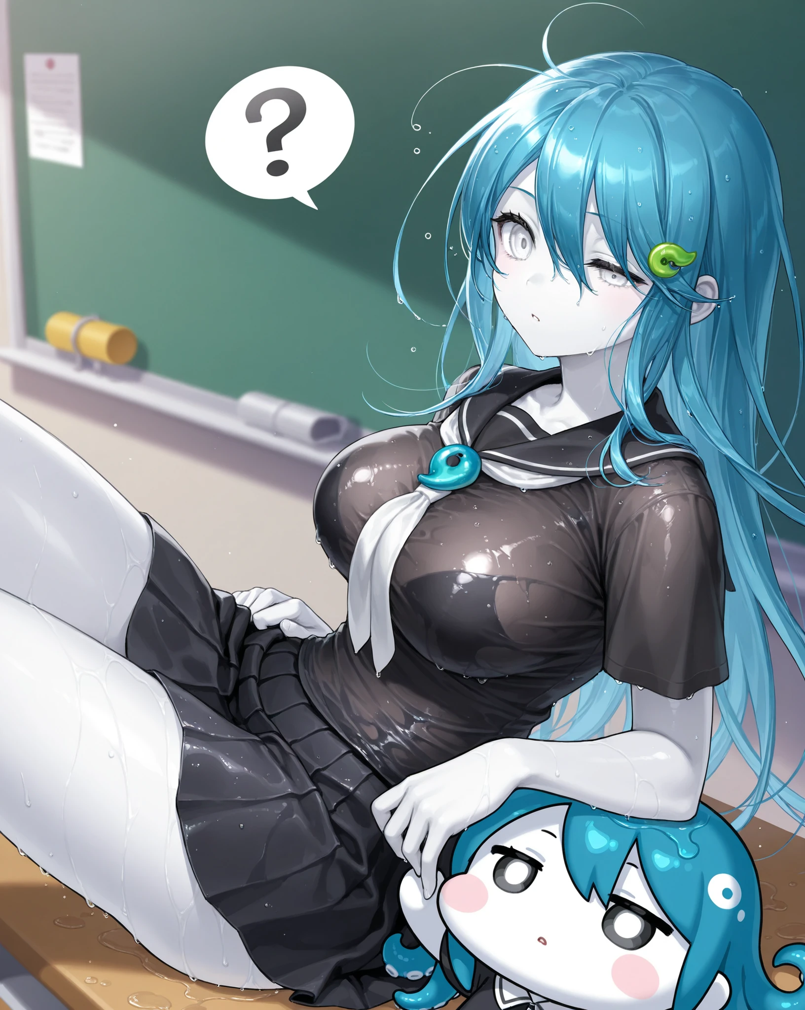,garter straps, earrings, 1girl, jewelry, thighhighs, gloves, breasts, solo, skirt, white gloves, gñdesk, glasses, bra, garter belt, cleavage, white legwear, suit, looking at viewer, chalkboard, pencil skirt, miniskirt, parted lips, lying on the desk, underwear, indoors, large breasts, formal, sitting, jacket, breasts, nipples, 1girl, long hair, open mouth, pussy, vaginal, sex, hetero, spread legs, 1boys, penes, large breast, aqua \(konosuba\), long hair, hair ornament, very long hair, hair rings, hair bobbles, single hair ring, blue hair, blue eyes,