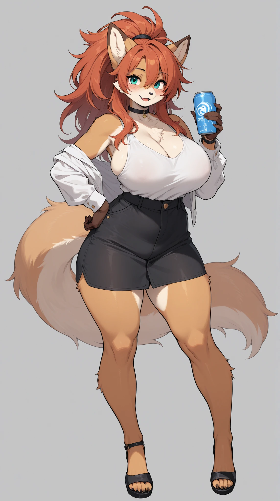 By bebebebebe, by lostgoose, by goonie-san, solo, standing, female, wolf,dragon, fuerte,sexy, hair long, blak, smiling, happy,pirate full body
