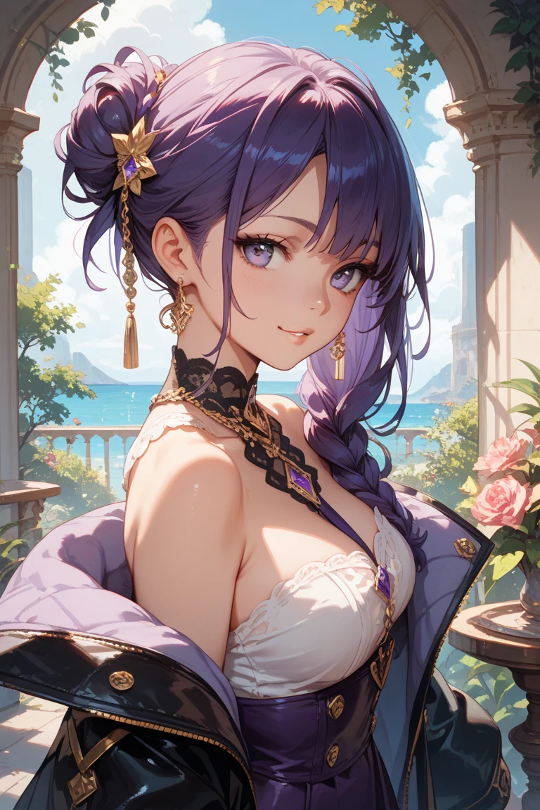 (((Masterpiece))), (((Highest quality))), ((Ultra-detailed)), ((Super fine illustration)), ((Ultra-fine painting)), (16K highest quality wallpaper:1.4), (Upper body:1.6), HDR, (Highly detailed and delicate illustration style:1.8), Detailed skin texture, Detailed cloth texture, Extreme detailed description, (T-masterpiece), (Highly detailed face:1.2), (Highly detailed purple fox ears:1.2), (Highly detailed shiny purple medium hair:1.2), (Highly detailed beautiful eyes:1.2), Original, RAW photo, Professional, Intricate details, Super details, Direct light:1.6, (Perfect anatomy:1.4), (Highly detailed hands:1.2), (Highly detailed fingers:1.2), (Highly detailed fingertips:1.2), (Sexy), (Sexy), (27-years-old), Real, (Solo:1.6), ((A very beautiful and attractive purple fox fashion model who is a messenger of God and a traditional Japanese sacred shrine maiden:1.4)) BRAKE (Absolutely perfect completely sleeping deeply on the Highly detailed stylish and luxurious bed:1.2) BRAKE (Beautiful and adorable purple fox ears:1.6), (Highly detailed and delicate purple fox ears:1.2), (Beautiful and well-shaped big breasts:1.2), (Beautiful and well-shaped buttocks:1.2), (Beautiful and shiny purple medium hair:1.6), (Highly detailed and delicate purple medium hair:1.4), (Beautiful clear blue eyes that shine with great detail:1.6), (Highly detailed and delicate blue eyes:1.2), (Highly detailed face:1.4), (Smile:1.4), (Blush:1.6), (Looking at viewer:1.4) BRAKE ((Bright Purple:1.25) sexy lingerie bra:1.3), ((Bright Purple:1.25) sexy lingerie panties:1.3), (Sexy lingerie bra and sexy lingerie panties only:1.6), ((The color of the sexy lingerie is Bright Purple:1.6)) BRAKE (Highly detailed Stylish and luxurious bedroom:1.2), (Highly detailed stylish and luxurious bed:1.2) BRAKE (Just after sunrise:1.5), (Intricate and detailed Beautiful sunrise and castle garden scenery:1.6), (Highly detailed and delicate luxury bedroom and bed in the background:1.4) BRAKE (NSFW) BRAKE
