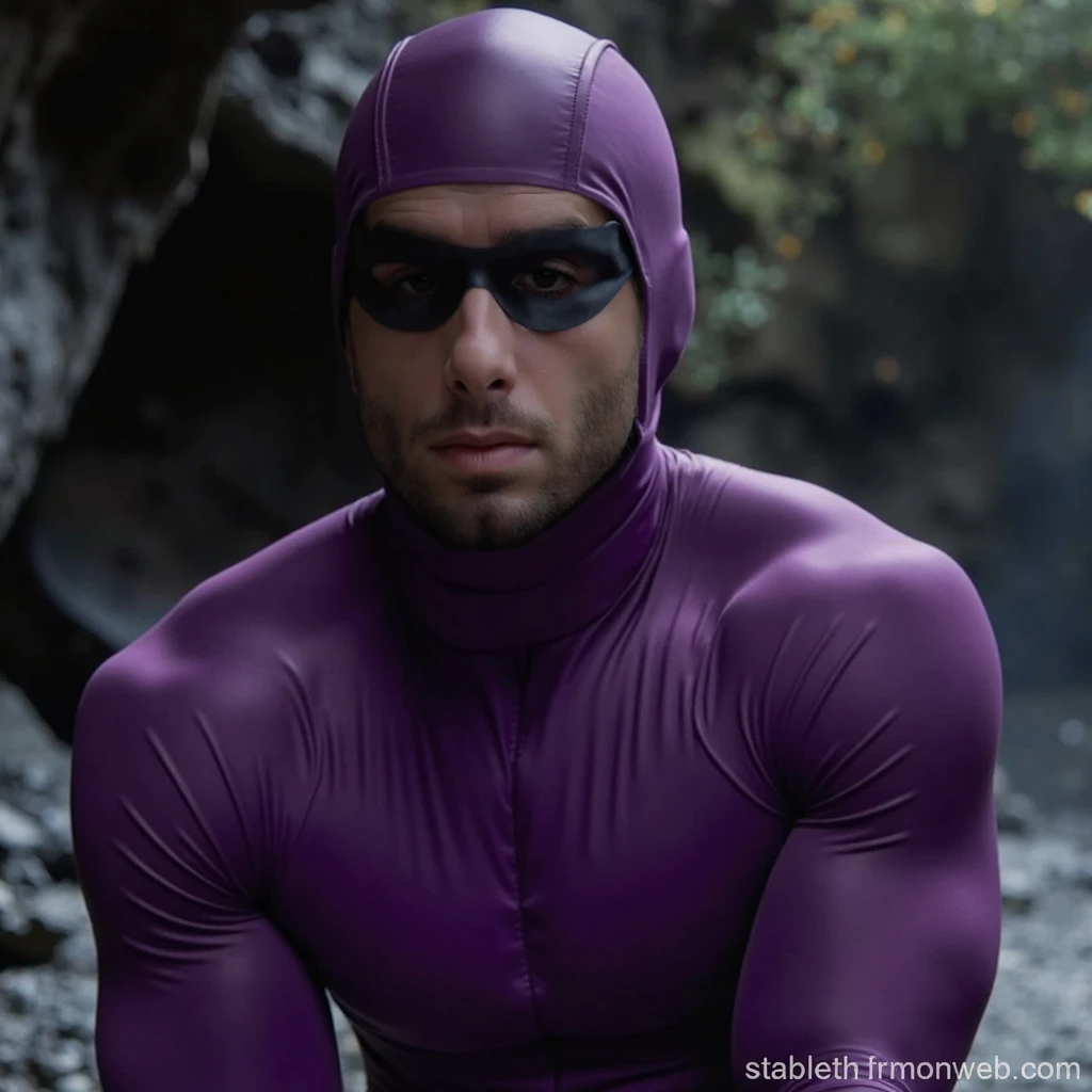 Full body photo,(((purple skin))) Thanos wearing an Olympic swimming suit, a swimming cap and (((swimming goggles)))
