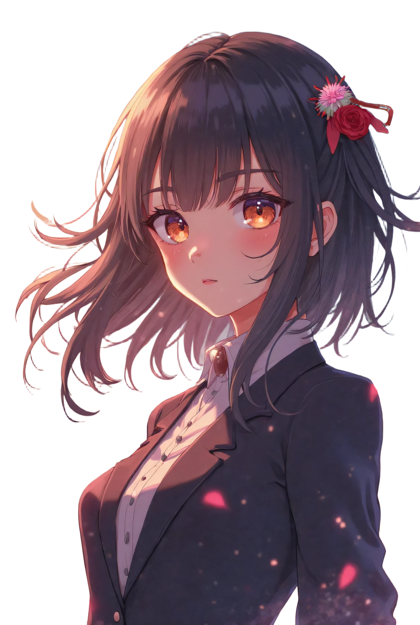 {{{Masterpiece }, }}, {extremely fine CG Unity 8k wallpaper}, amazing, fine details, alone, {{fluttering hair}, }, {{SakuraNS}, }, exteriors, Skysky, {{ventania}, }, detailed background, beautiful detailed eyes, ssee-through:evening formal :0.3, Crack , Bright pupils, {{full bodyesbian}, },  dynamic pose ,  dynamic angle , Crack , watch the audience, meticulous clothing, Movie lighting, close-up, Best Quality