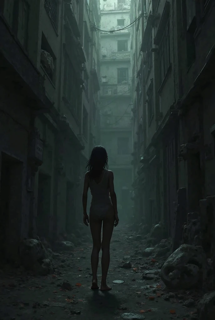 Woman on top of building and wants to commit suicide naked