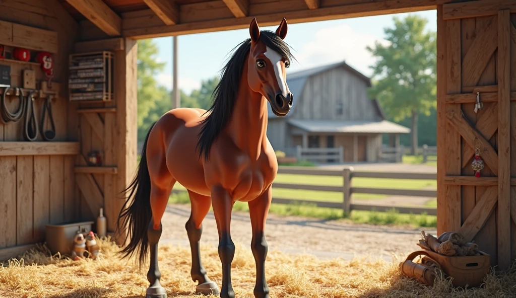 ((Naked Woman on hands and knees)), ((walking on all four hooves) ), ((long fluffy horse tail)), ((wider hips)), ((woman reposition herself into horse stand)), ((hands turns into hooves)), ((feet turns into hooves)), ((woman with freckles)), (topless), brown freckles, freckled pale skin, (cute freckles), (small freckles), freckled, freckles!!!, (freckles), elegant freckles, (brown freckles), (with freckles), freckles on chicks, (dark noticeable freckles), (freckled face), (very brown freckles), rosy cheeks with freckles, (a lot of freckles), Lentigines, (breasts showing), 30 year old woman, ((freckled nose)), ((freckled chest)), ((horse ears)) , (horse fur growing) , ((long horse nose)), blue eyes, ((bigger boobs)), ((anthro horse)), ((thick body)), a brown horse standing on top of a lush green field, a hyperrealistic, inspired by Elke Vogelsang, trending on tumblr, female humanoid creature, realistic, hegre, realistic