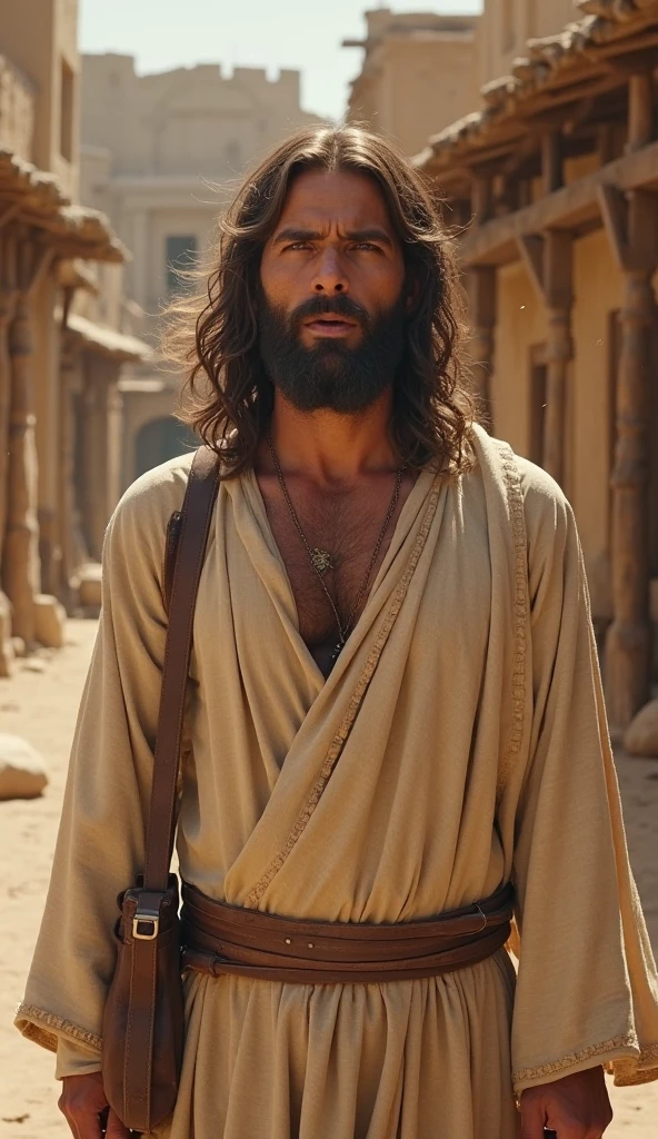 A full-body, ultra-photorealistic 4K image of Jesus Christ, captured in ...