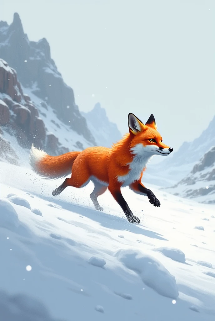 fox on skis