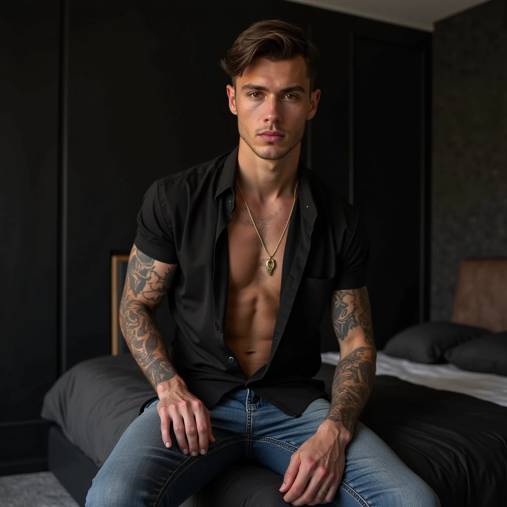 German man model. Tatoo