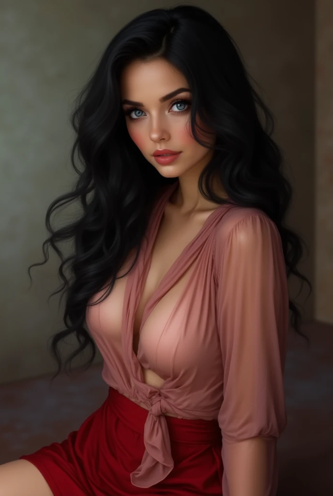 (muste piece, highest quality)((8k)),full body,super detailed,arab girl,very wide eyebrow ,blue eyes ,photorealistic,dark bronze shiny skin,beautiful female mode,dark skin,very very oversize tits,big boots, Black woman,sheer white lace bodysuit,Garter underwear,elegant red dress ,black skin,scarf ,in wedding ,wet skin , blue eyes,sweaty skin,horny,in office ,wearing glasses ,wet skin , (shiny skin), she is wet and intimate, she has a submissive expression, full body , hyperrealistic, unreal engine 5,Suggested pose, 8K