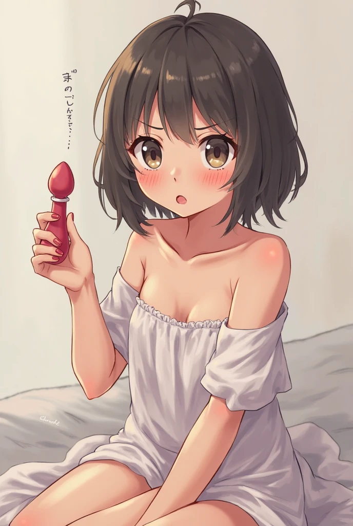 R18 illustrations、Anime-style illustration of a girl begging for a squirt from , completely naked