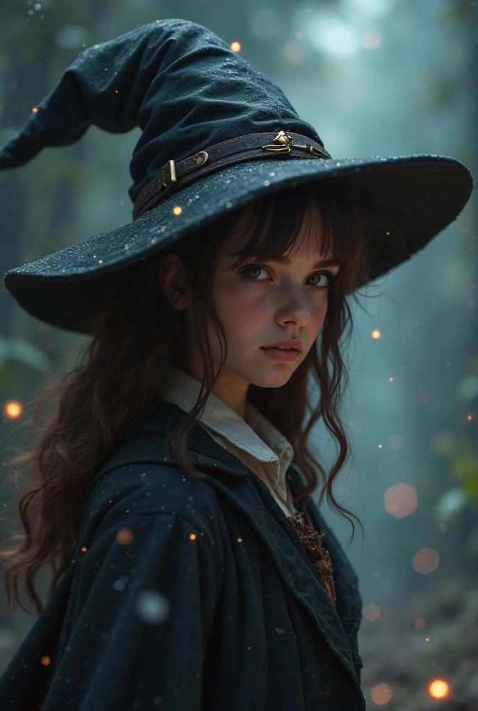there is a young girl dressed in a witch costume holding a broom, beautiful cowboy witch, cowgirl, portrait of a young witch girl, cow-girl, western cowgirl, dressed as a western sheriff, in a halloween style, broomstick, portrait of a young witch, with black pigtails, witch girl, with straw hat, willow smith young, photoshoot