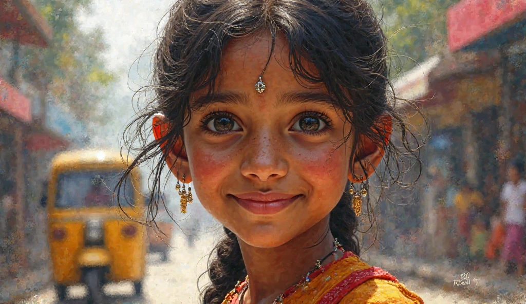 <lora:ColorART:1>ColorART,colorful,portrait,little indian 1boy,smiling