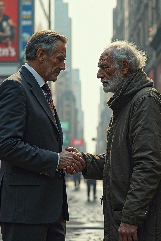 A scientist and a homeless man - SeaArt AI