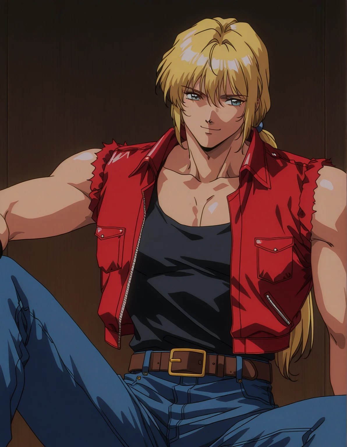(masterpiece, best quality:1.2), 1man, solo,middle aged,35-year-old man、Thug、Red Shirt,Love Hotel,City of night、blondes、DQN,Yakuza、bad face,Dark Room,On the bed、Busaic face,in Busam、Big penis,
bionde,Completely ?????

