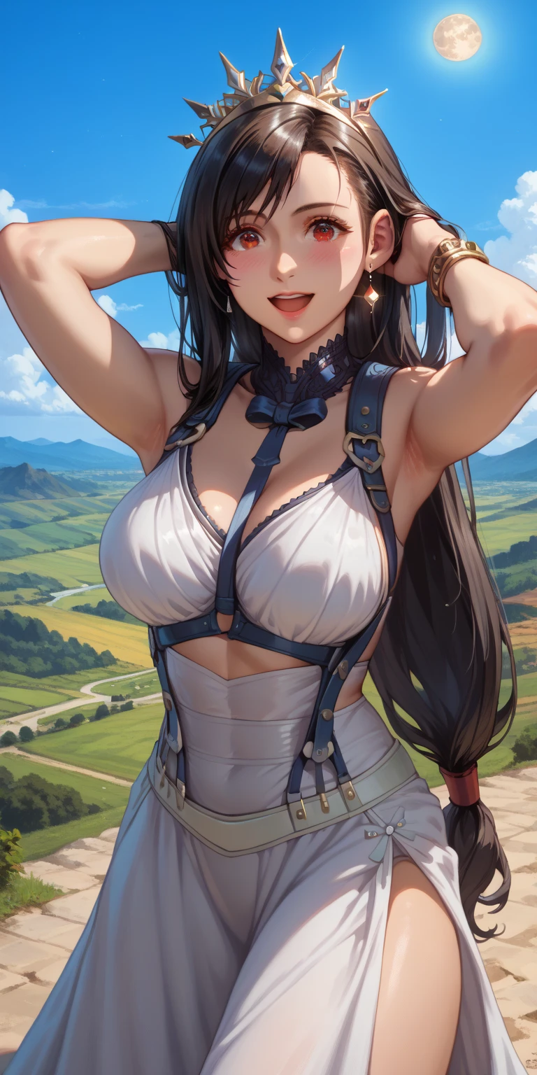 best quality,4k,8k,highres,masterpiece:1.2),ultra-detailed, extremely detailed eyes, extremely detailed body, (large masterpiece digital art), (detailed manga illustration), (detailed line art), ((perfect anatomy)), (intricate details:1.3), (ultra-detailed:1.3), (illustration:1.3), (sharp focus:1.3), (natural lighting:1.05), (vivid colors:1.3), (masterpiece), (best quality:1.4), (perfect anatomy:1.4), high quality, expressive eyes, full body, detailed face, beautiful face, perfect face, 1 girl, breasts, cleavage, gloves, large breasts, punk clothes, jacket, black jacket, very long hair, thigh length hair, Japanese female, detailed ((black hair)), straight hair, Hime cut , blue eyes, curvaceous physique, bodysuit, sleeveless, hakama, hakama skirt, haori, thick thighs, toned, dynamic lighting, cinematic lighting, dynamic heroic pose, smiling, Japanese temple background, curvy, Atey Ghailan, Jeremy Mann, Greg Manchess, Antonio Moro, trend in ArtStation, trend in CGSociety, Intricate, High Detail, Sharp focus, dramatic and photorealistic painting art by Midjourney and Greg Rutkowski, Jeff Bridges, ((cartoon style)), Marvel Cinematic Universe style