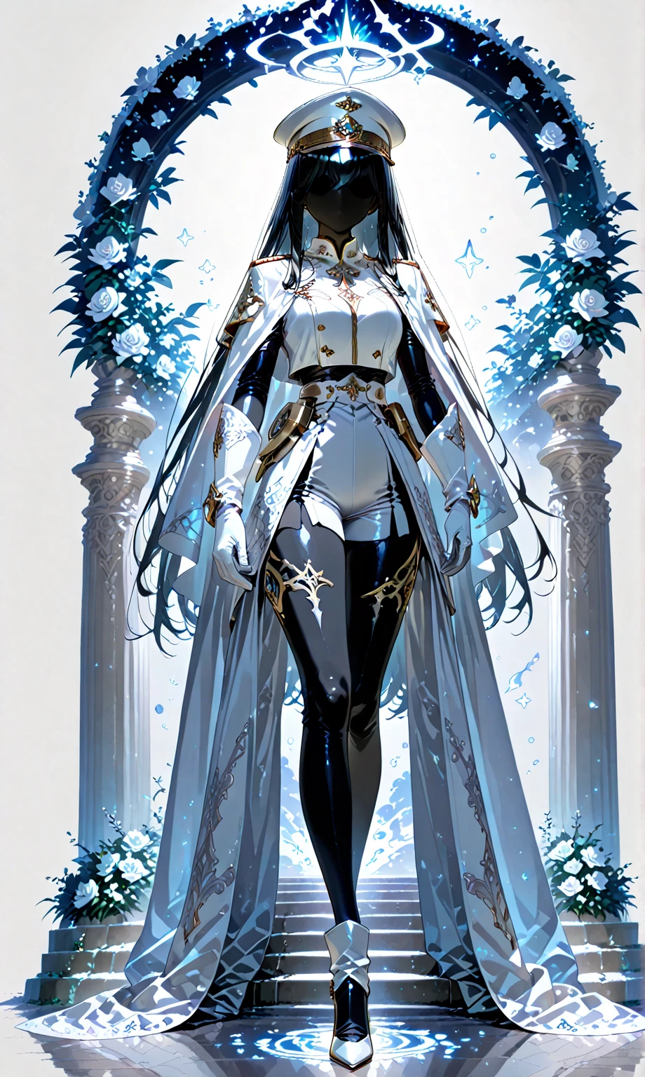 ((masterpiece)), (White Robe,Wear leggings,One person,young woman:1.5), (harf body,standing:1.2),Intricate details, View your viewers, beautiful, Fine eyes and lips,Fantasy,Perfect Face, (1 girl,White background:1.3),Transparent,Long black hair,Fantasy,pretty girl,beautiful表情,Detailed facial expressions