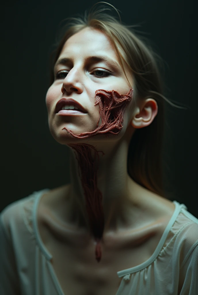 laceration Girl made of dead plants, ((( laceration face, big breast)))
