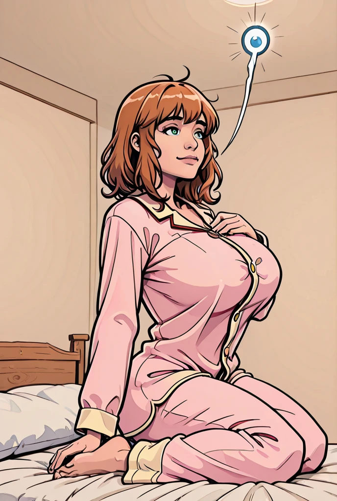(1980s anime), infirmary, curtains, 1woman, nurse uniform with pink stockings and garter belts, lying, hospital bed, masterpiece, absurdres, extremely detailed