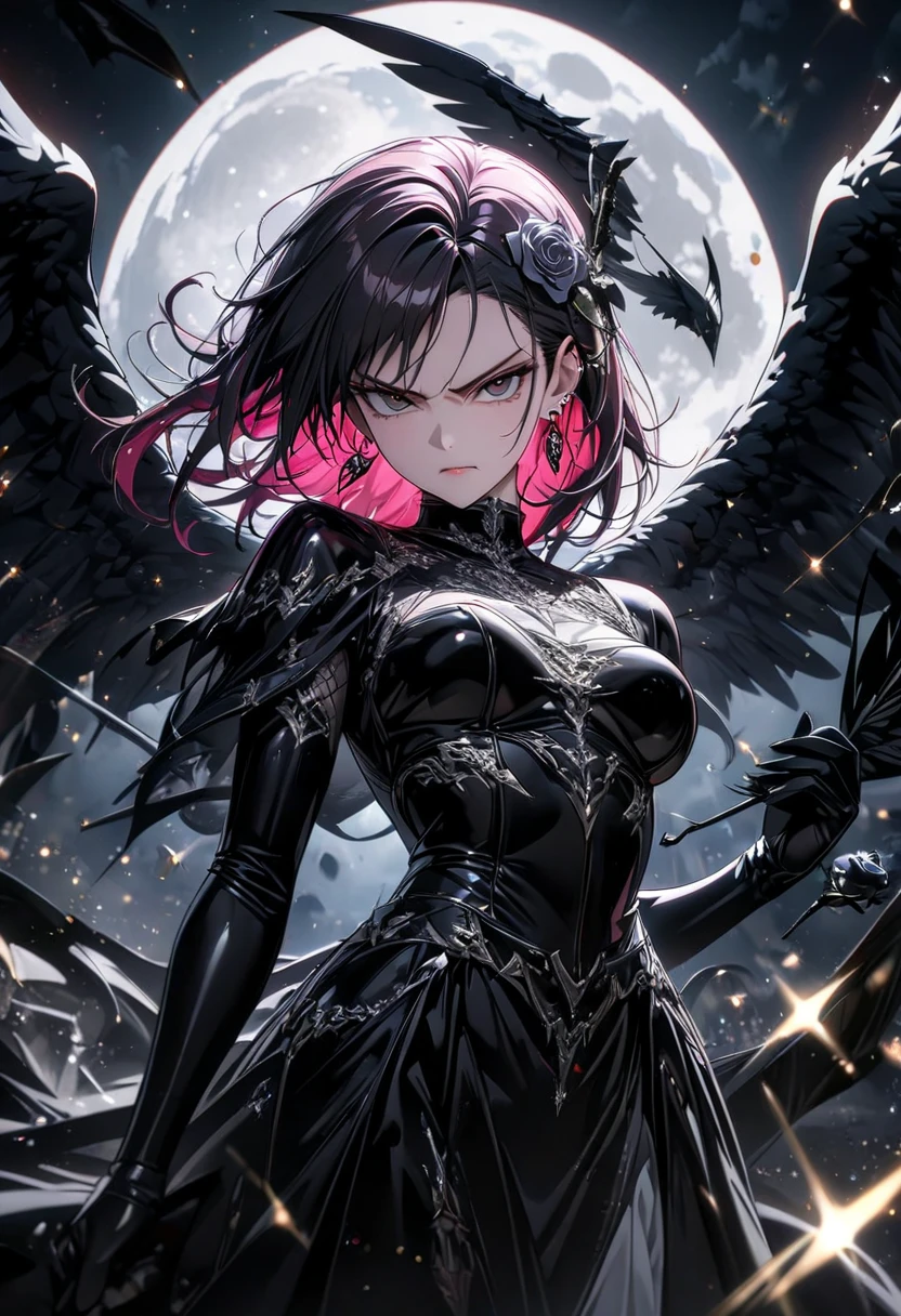 Highest quality、Anatomically correct、Black wings grow、disaster々Cool atmosphere、beautiful、One woman、devil、Female Demon King、Dark Places、Dark Skin、High-pressure attitude、An evil look、It has a tail、Staring at you Dark background、naked、Mature Woman 、With legs apart、 No clothes、Crouching、Covered in sperm、Mother
