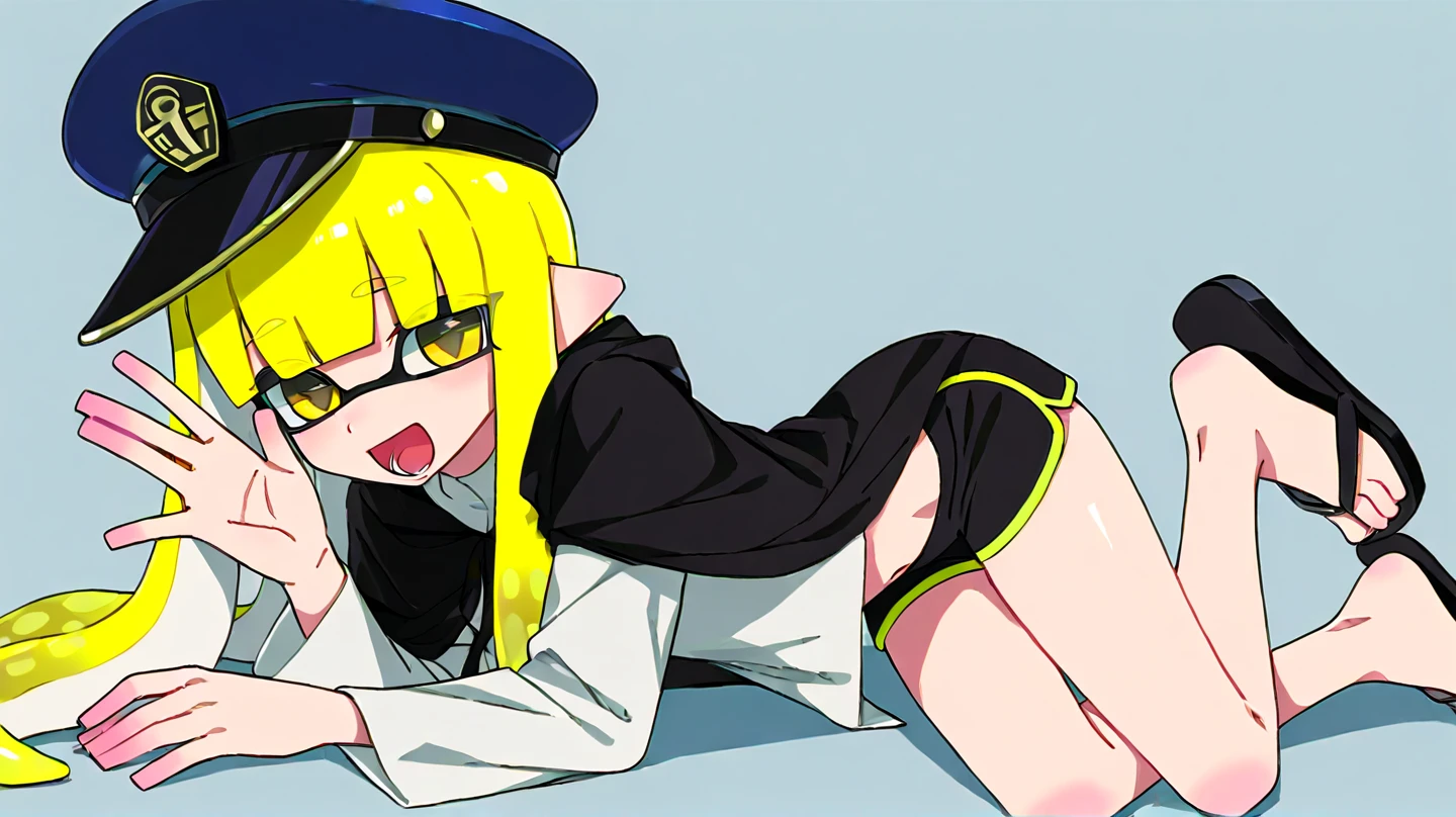 {{{masterpiece}}}, {{{best quality}}}, {{ultra-detailed}}, {illustration}, {{an extremely delicate and beautiful}},1girl, solo, blonde hair, thighhighs, gloves, hat, green eyes, boots, detached sleeves, beret, blue footwear,(blue backless outfitnoel), short hair, blonde hair, thighhighs, gloves, hat, holding, etached sleeves, red necktie, black thighhighs, zettai ryouiki, blue beret, sleeveless,ahoge,((pointy )),blue platform boots,flippedr,long sideburns,full body,petite,small breasts,armal,anus,pregnantal ob insertion),tene bound wrisle bound arms,tentacle bound legs,tentacles, tentacles sex, vaginal,ahegao,(tentacle pit),(bachot),d back)