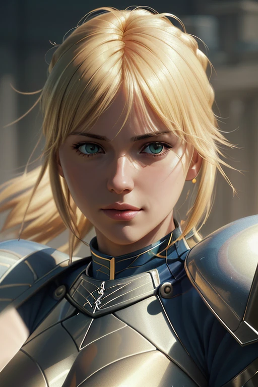 Arafe woman in leather clothes holding a sword and sword, Photorealistic anime girl rendering, 2. 5d cgi anime fantasy artwork, 3d rendering character art 8k, 3D Anime Real, Girl in Armor, Ultra realistic anime, Sexy blonde warrior, Beautiful female knight, ArtJam ; 3d unreal engine, Vojtek Fuss