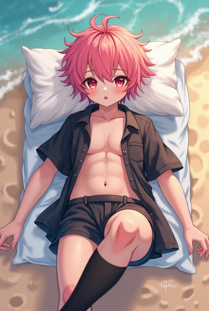 Boys 4k anime shota in swimsuit Skinny boy Dragon Horn Dragon Wing