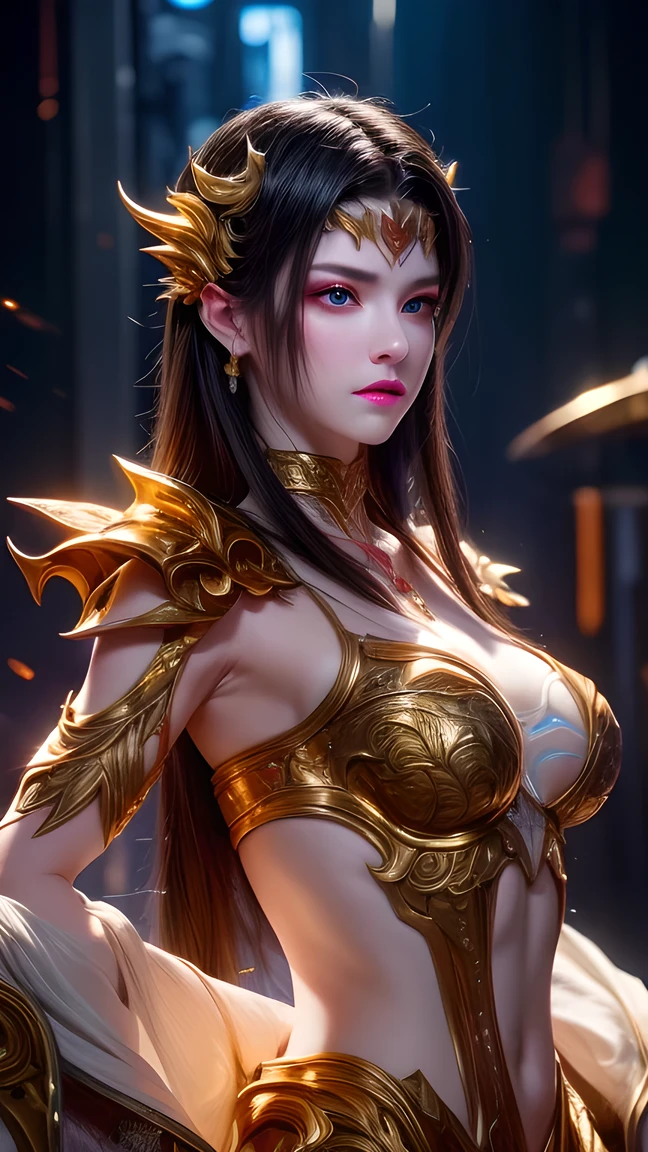 ((masterpiece, highest quality, Highest image quality, High resolution, photorealistic, Raw photo, 8K)), ((Extremely detailed CG unified 8k wallpaper)), Floating, Side view of a woman sitting on a giant crescent moon in the night sky, Ancient Greek clothing