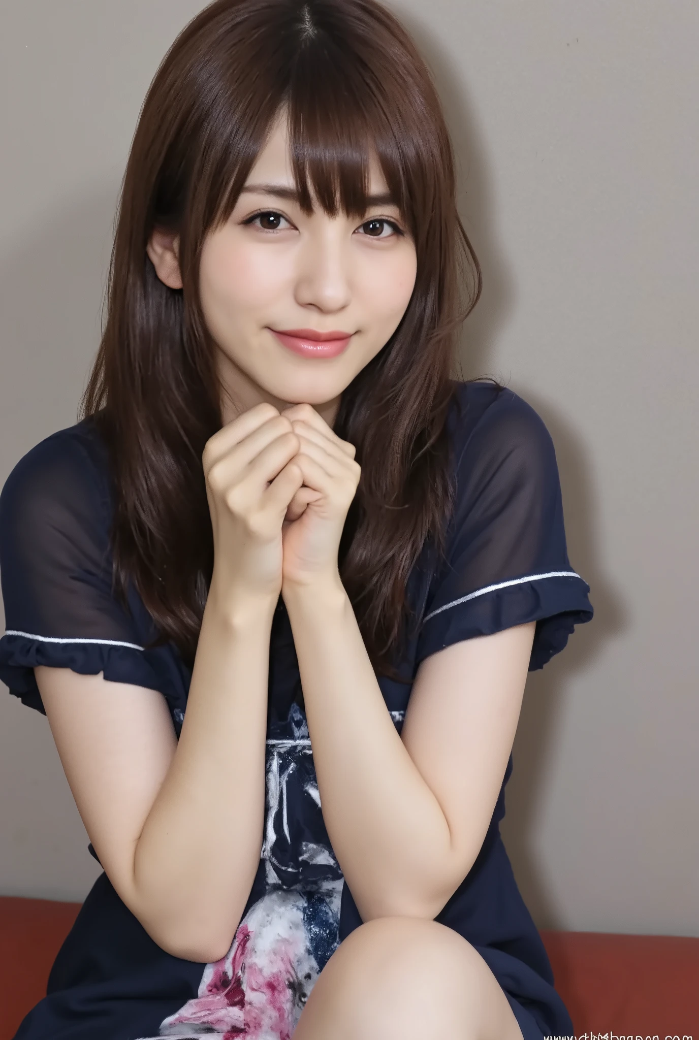(photos, highest quality, 4K, High resolution, masterpiece, Genuine, Realistic, Realistic:1), ((upper body shot, from front, single image)), perfect figure, very pretty, Japanese high school student lie down, raise up leg, knee, 25 years old, background colored bed sheets, lie down, (background bed sheets), Japanese opened sailor school shirts, Photos taken from above by viewers, Suggested gender, upper body close-up, missionary position