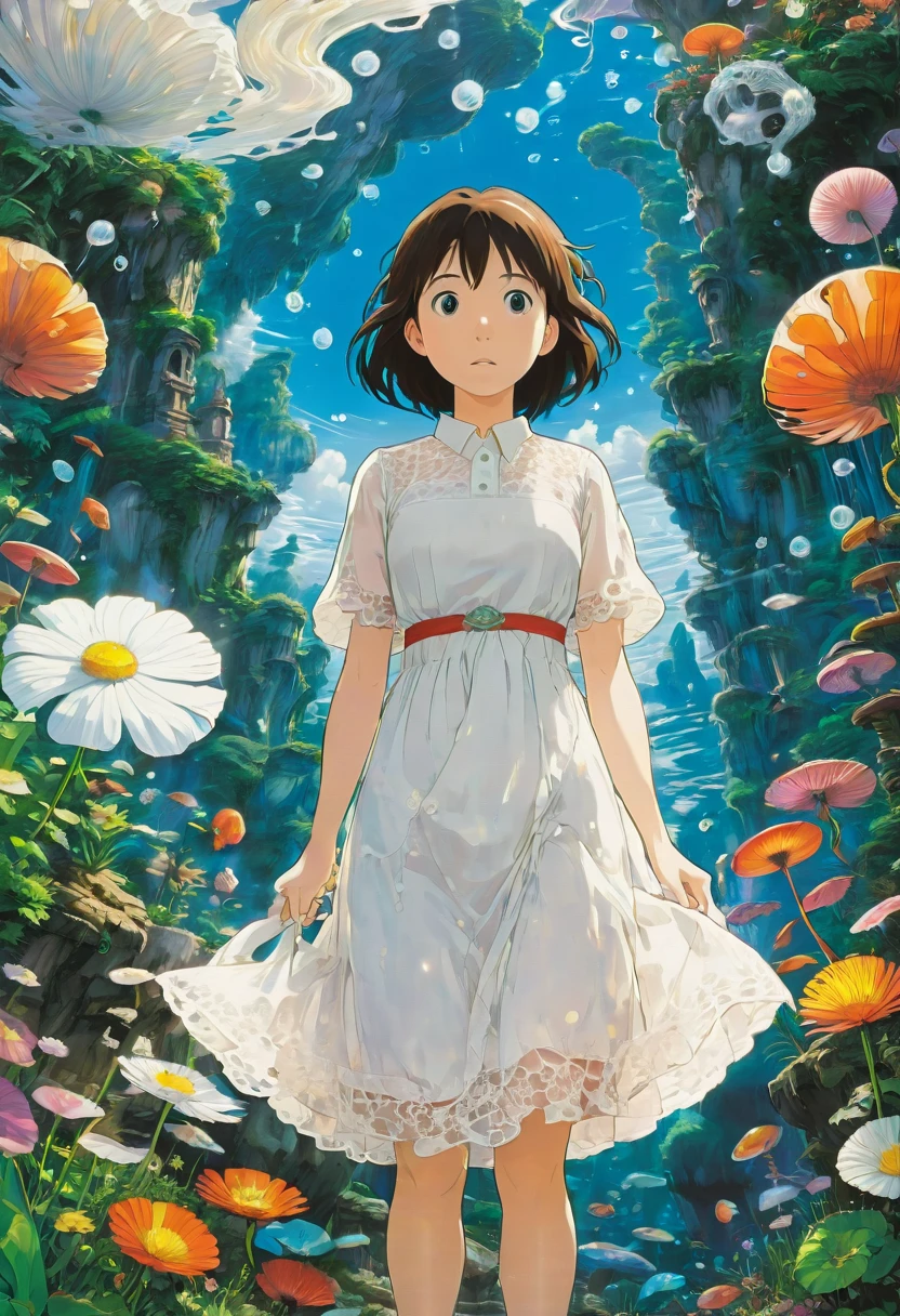 White lace,  by Studio Ghibli , best quality, Masterpiece, very aesthetic, perfect composition, intricate details, tone
