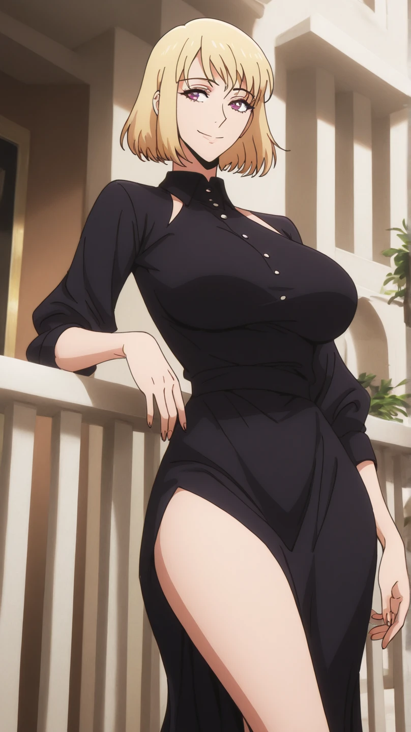 ((Correct Anatomy)),((prosecutor)),Ultra-high resolution,Mature Woman, Mature Woman, Very detailed,Sunburned skin,Brown Skin,(Big Breasts),Perfect hands, Detailed fingers, Beautiful details, ((Long blonde hair)),((ponytail)),Black Choker, Earrings,High heels,Embarrassing,Perfect Eyes, Captivating eyes,Blue Eyes
