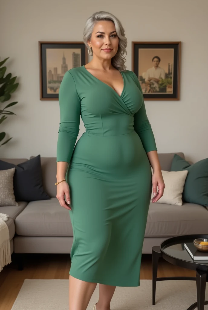 1 chinese-Indonesian girl, modern plain hijab, shy, medium portrait, watery eyes, wearing blue dark green kebaya, ((big breasts)), black bokeh background, well-proportioned body,, chubby massive thighs, full body pose, Hena art on the body, hena art on arms, full body view , wearing red sneakers , fat legs