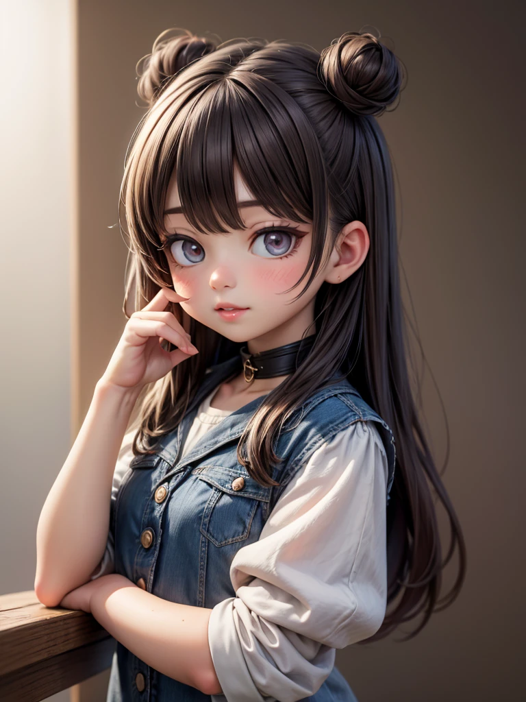 a bit, One girl, Apron highest quality、Big eyes、Super cute
